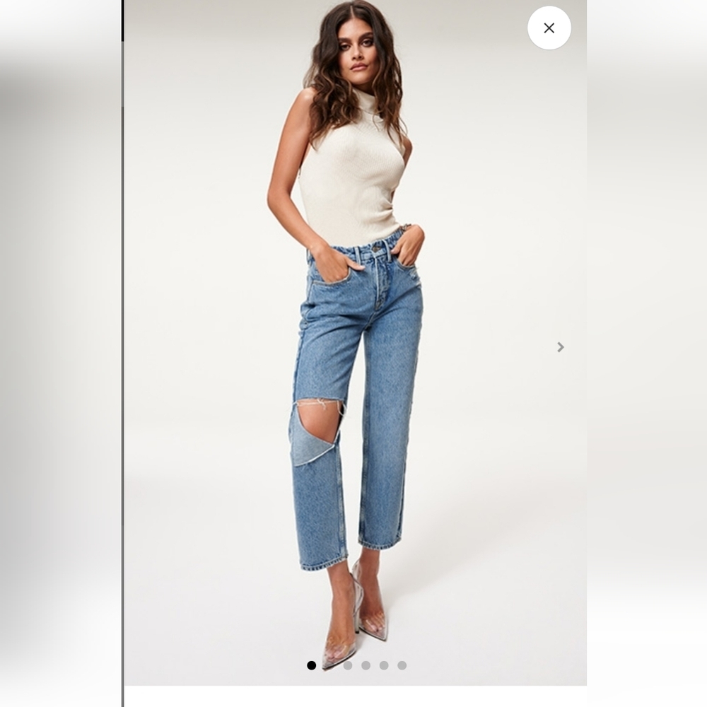 Good American 90s Duster Blue Jeans Size 16
